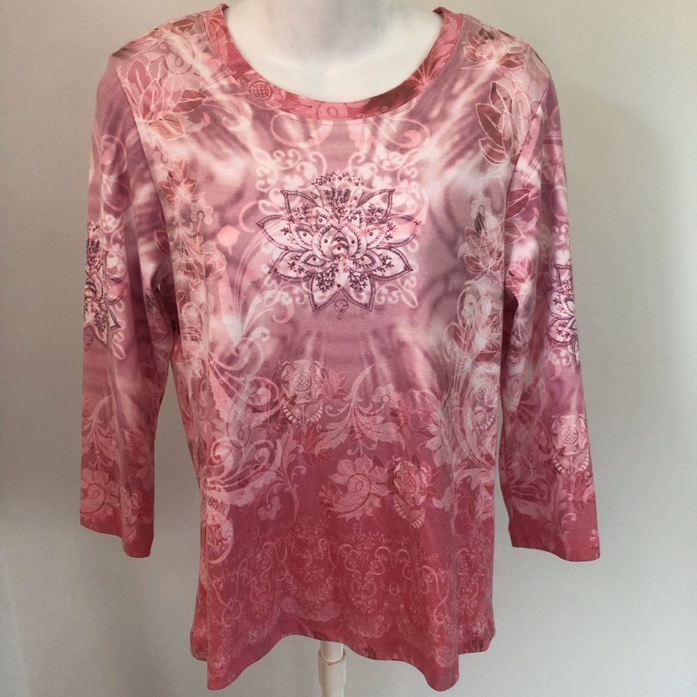 XCIT U.S.A. Pink/White Floral Top